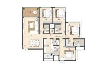 4 BHK-1713 Sq.ft